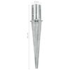 vidaXL Ground Spikes 2 pcs Silver 3.1x24.0" Galvanised Steel