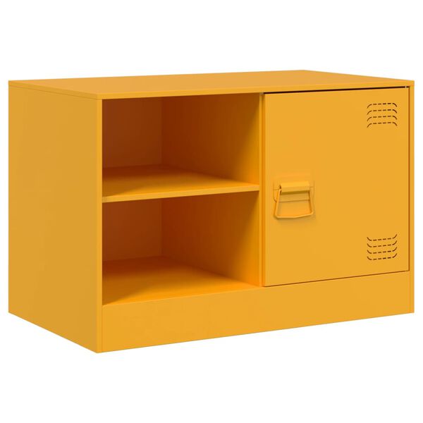 vidaXL TV Cabinet Mustard Yellow Cold-rolled steel Medium TV Cabinet