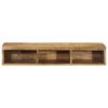 vidaXL Wall-mounted TV Cabinet Rough Mango Wood Solid Rough Mango Wood