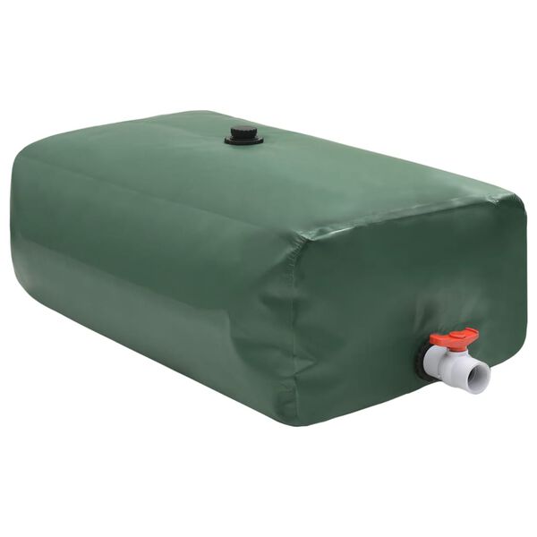 vidaXL Water Tank Green PVC Large Foldable Water Tank Rectangular