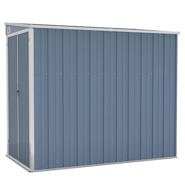 vidaXL Garden Shed Gray Galvanized steel, metal Medium Durable