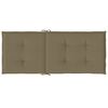 vidaXL Highback Chair Cushion Set of 6 Melange taupe 100% polyester