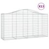vidaXL Gabion Basket Set of 13 Silver Galvanized iron Large