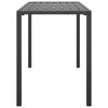 vidaXL Garden Dining Table Anthracite Steel 43.3 x 21.3 x 27.6 in