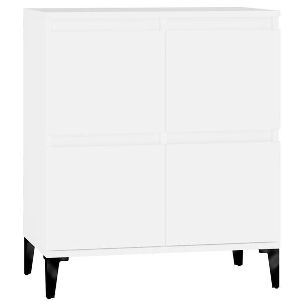 vidaXL Sideboard White Engineered wood, Metal Medium Sideboard
