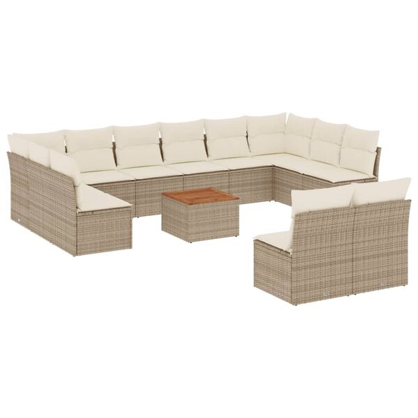 vidaXL Garden Sofa Set Beige