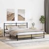 vidaXL Bed Frame Sonoma oak Steel, engineered wood Double