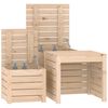 vidaXL Garden Box Set Natural wood Untreated solid pine wood 3 Piece Set