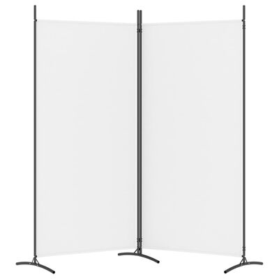 vidaXL 2-Panel Room Divider White 68.9"x70.9" Fabric
