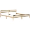 vidaXL Bed Frame Natural wood Solid mango wood, cotton Full Hardwood