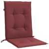 vidaXL Lowback Chair Cushion Set of 4 Melange wine red 100% polyester