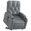 vidaXL Electric Stand Up Massage Recliner Chair Grey Faux leather Standard