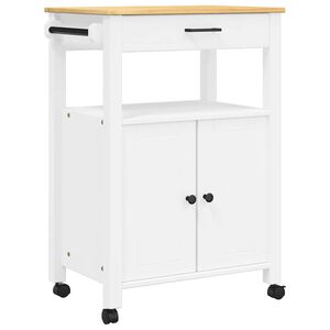 vidaXL Kitchen Trolley MONZA 23.6"x15.7"x34.8" Solid Wood Pine