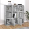 vidaXL Cabinet Concrete grey Engineered wood Medium Book Cabinet