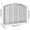 vidaXL Gabion Basket Silver Galvanized Iron Medium Sound-Absorbing