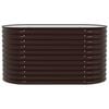 vidaXL Garden Raised Bed Brown 63" x 31.5" x 31.9" Steel