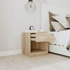 vidaXL Bedside Cabinet Set of 2 Oak Engineered wood, MDF Small