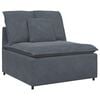 vidaXL Modular Sofa Dark Grey Velvet (100% polyester), Metal Oversized