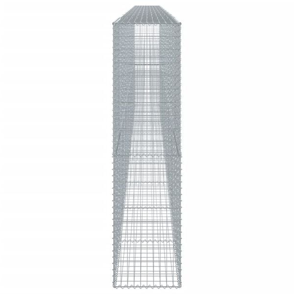 vidaXL Gabion Basket Silver Galvanized Iron 354.3 x 19.7 x 78.7 in