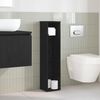 vidaXL Bathroom Cabinet Black Engineered wood Slim Bathroom Cabinet