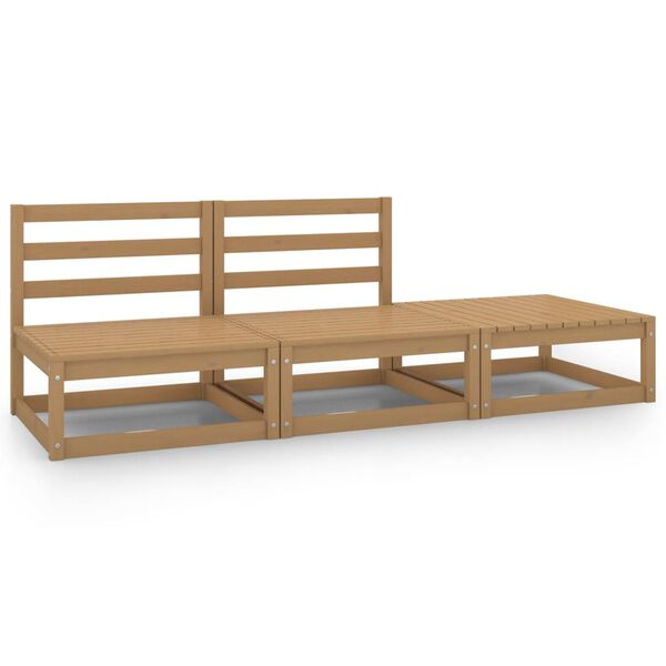 vidaXL Garden Lounge Set Honey brown Solid pinewood Medium Modular