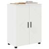 vidaXL Bathroom Cabinet with Storage White 23.62 x 13.78 x 31.50 in