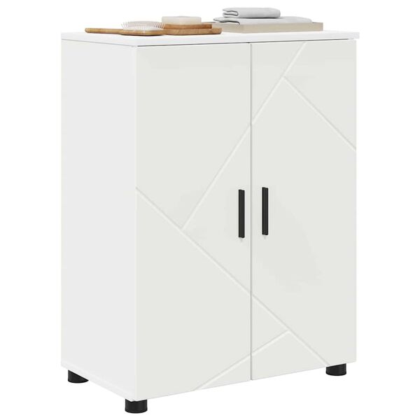 vidaXL Bathroom Cabinet with Storage White 23.62 x 13.78 x 31.50 in