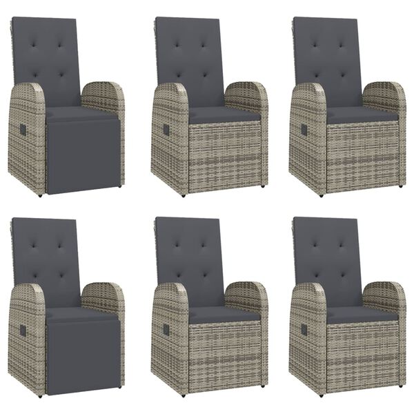 vidaXL Garden Dining Set Gray