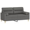 vidaXL 2-seater Sofa Dark Grey 100% Polyester, Metal, Textilene 2-Seater