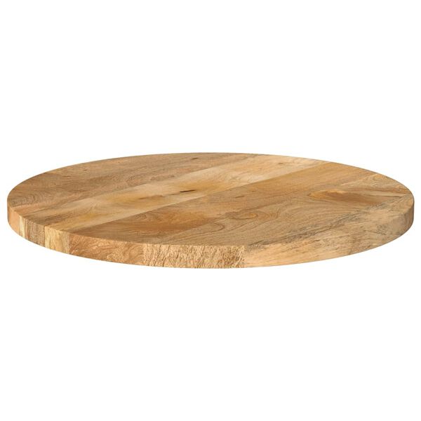 vidaXL Table Top Natural wood color Solid mango wood 19.7 in diameter