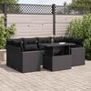 vidaXL Garden Sofa Set Black