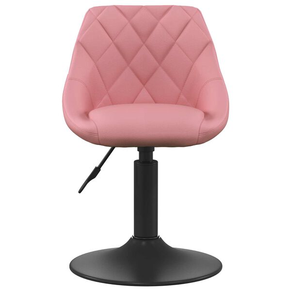 vidaXL Bar Stool Geometric Pink 46 x 44 x (62.5-77.5) cm Faux leather