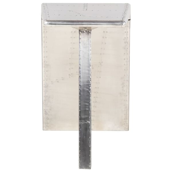 vidaXL Aviator Desk Silver Metal and MDF Medium Industrial