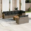 vidaXL Garden Sofa Set Gray