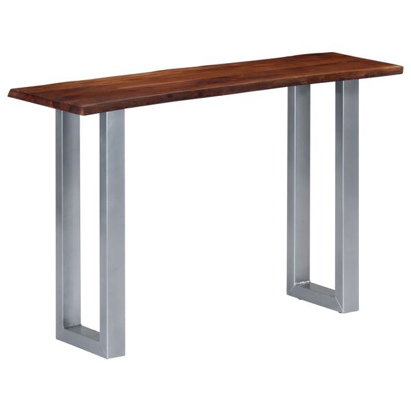 vidaXL Console Table Brown and silver