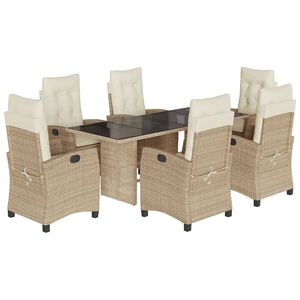 vidaXL Garden Dining Set Beige