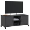 vidaXL TV Cabinet Black Cold-rolled steel Medium Storage TV Cabinet