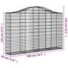 vidaXL Gabion Basket Set of 13 Silver Galvanized Iron