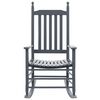 vidaXL Rocking Chair Grey Poplar hardwood Standard Rocking Chair