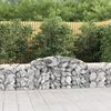 vidaXL Gabion Basket Set of 12 Silver Galvanized Iron Large Durable