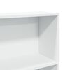 vidaXL Book Cabinet White Engineered wood 31.5 x 11.8 x 74.4 in