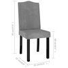 vidaXL Dining Chairs 4 pcs Light Gray Velvet
