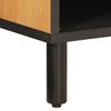 vidaXL Side Cabinet Natural wood and black Solid acacia wood Medium