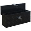 vidaXL Aluminium Box 19.09x5.51x7.87" Black