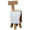 vidaXL Stool Brown Solid teak wood Standard Minimalistic Stool