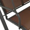 vidaXL Porch Swing Coffee Powder-coated steel frame Large