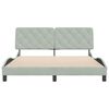 vidaXL Bed Frame Light Grey Velvet Queen Bed Frame Rectangular