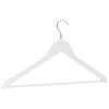 vidaXL Hanger Set of 20 White Hardwood, Metal Standard Non-slip