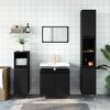vidaXL Bathroom Cabinet Black Engineered wood, iron Medium