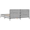 vidaXL Bed Frame Grey Sonoma Engineered Wood, Metal, Plywood Super King
